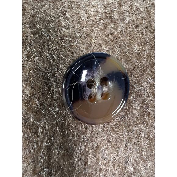 Zara Women's Camel Ochre Mohair Blend Cape Cropped Jacket Size Medium - Picture 4 of 12